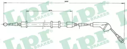 Трос ручного гальма LPR C0582B
