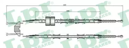 Трос ручного гальма LPR C0652B
