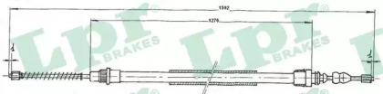 Трос ручного гальма (РОЗПРОДАЖ) LPR C0659B