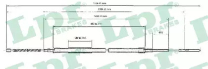 Трос ручного гальма LPR C0955B