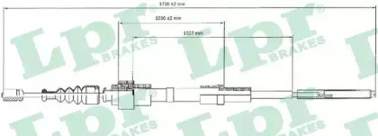 Трос ручного гальма LPR C0956B