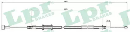 Трос ручного гальма LPR C1008B