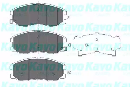 Колодки гальмівні (передні) Chevrolet Captiva/ Opel Antara A 06- KAVO PARTS KBP-1009