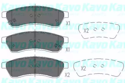 Колодки гальмівні (задні) Chevrolet Epica 2.0-2.5 05- KAVO PARTS KBP-1012