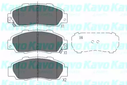 Колодки гальмівні (передні) Honda Accord V/VI 93-03/Civic 97-01 KAVO PARTS KBP-2002