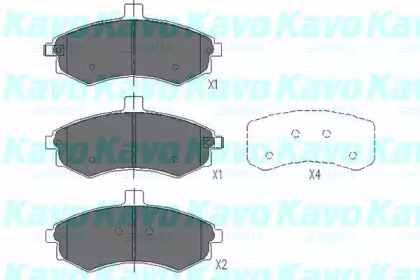 Колодки гальмівні (передні) Hyundai Elantra/Avante 00-10/Kia Cerato 04-09 KAVO PARTS KBP-3006
