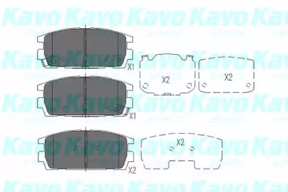 Колодки гальмівні (задні) Hyundai Terracan 01-06 KAVO PARTS KBP-3017