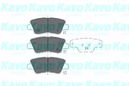 Колодки гальмівні (задні) Hyundai Accent/Elantra/Sonata/Tucson/ Kia Rio/Ceed (Akebono) KAVO PARTS KBP-3025
