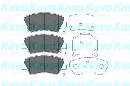 Колодки гальмівні (передні) Hyundai Elantra 10-/ i30 11-/ Kia Ceed/Cerato 12- R15 KAVO PARTS KBP-3030