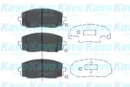Колодки гальмівні (передні) Hyundai i10 07-16/Kia Picanto 04-11 KAVO PARTS KBP-4006