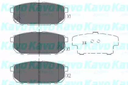 Колодки гальмівні (задні) Kia Sorento I 02- KAVO PARTS KBP-4015