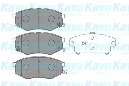 Колодки гальмівні (передні) Hyundai ix20/Sonata/Kia Soul II 10- Q+ KAVO PARTS KBP-4025