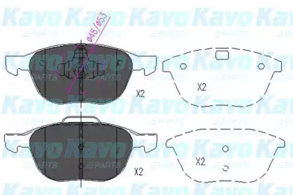 Колодки гальмівні (передні) Ford Focus/Mazda 3/5 03- KAVO PARTS KBP-4513