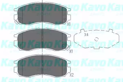 Колодки тормозные (передние) Mitsubishi Colt/Galant/Lancer 86-03 KAVO PARTS KBP-5502
