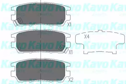 Колодки гальмівні (задні) Mitsubishi Pajero 90-01/ L400 94-05 KAVO PARTS KBP-5504