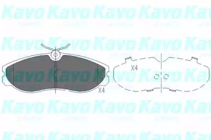 Колодки тормозные (передние) Nissan Terrano/Venette 94-02 KAVO PARTS KBP-6506