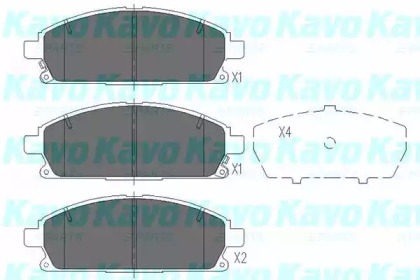 Колодки гальмівні (передні) Nissan X-Trail 01-13/Pathfinder 97-04 KAVO PARTS KBP-6515