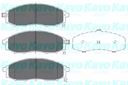 Колодки гальмівні (передні) Nissan Navara/Pick Up 2.4i/2.5 TD 98- KAVO PARTS KBP-6518