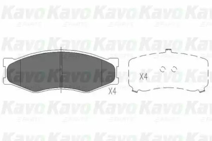 Колодки гальмівні (передні) Nissan Sunny 82-91/Subaru Justy 87-96 KAVO PARTS KBP-6522