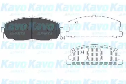 Колодки гальмівні (передні) Toyota Hiace III/IV -06 KAVO PARTS KBP-9002