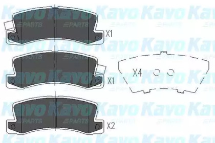 Колодки гальмівні (задні) Toyota Camry/Avensis/Lexus RX 06- (Akebono) KAVO PARTS KBP-9022