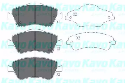 Колодки гальмівні (передні) Toyota Auris/Corolla 06- (Bosch) KAVO PARTS KBP-9027