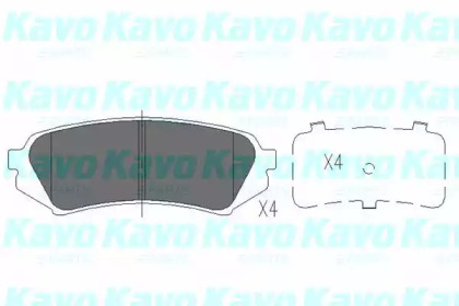 Колодки гальмівні (задні) Toyota Land Cruiser 100 98-07/Lexus LX II 98-08 KAVO PARTS KBP-9118
