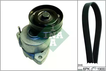 Комплект ременя генератора Opel Astra/Vectra 89-02 (6PK1903) INA 529 0091 10
