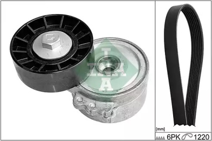 Комплект ременя генератора Citroen Jumpy/Fiat Scudo/Peugeot Expert 2.0HDi  04- (6PK1218) INA 529 0105 10