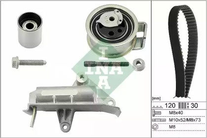 Комплект ГРМ Ford Galaxy/VW Sharan 1.9 TDI 95-10 (30x120z) INA 530 0177 10