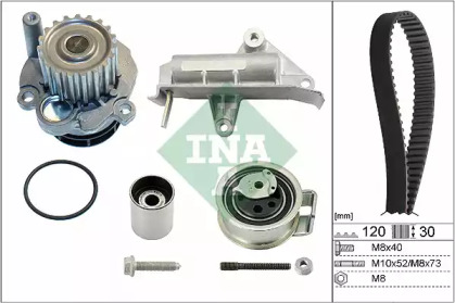 Комплект ГРМ + помпа Ford Galaxy/VW Sharan 1.9 TDI 95-10 (30x120z) INA 530 0177 30