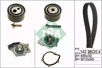 Комплект ГРМ + помпа Citroen Jumper/Peugeot Boxer 2.2 HDi 02-06 INA 530 0447 30