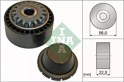 Ролик генератора Renault Kangoo 1.2 97- (натяжний) (56x22.5) INA 531 0854 10