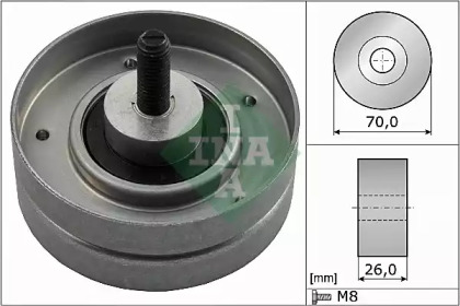 Ролик генератора Mini (R50/R53) 02-06 (паразитний) (70x26) INA 532 0524 10