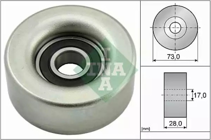 Ролик генератора Mazda 2/3 1,3-1,6 i 03-09 (паразитный) (73x28) INA 532 0783 10