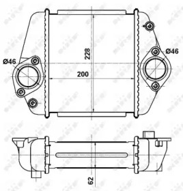 Радіатор інтеркулера Mazda 6 2.2 MZR-CD 09- NRF 30360 — фото 3