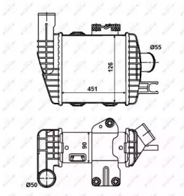 Радіатор інтеркулера Hyundai Tucson/Kia Sportage 2.0CRDi 06- NRF 30371 — фото 5