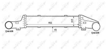 Радіатор інтеркулера MB E-class (W210) 97-03 NRF 30420