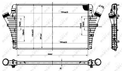 Радіатор інтеркулера Opel Vectra C/Signum 1.9CDTI 04-08 NRF 30475