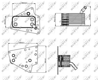 Радиатор охлаждения смазочного масла NRF 31258