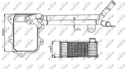 Радиатор охлаждения смазочного масла NRF 31261