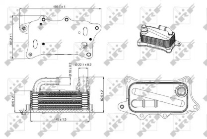 Радіатор масляний Audi A4/A5/A6/A7/A8/Q7 3.0 TFSI 10-19 (теплообмінник) NRF 31270