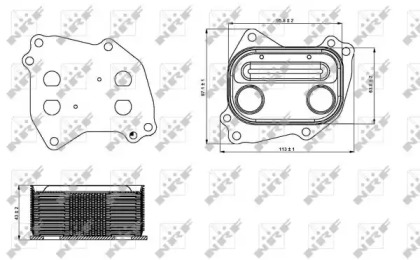 Радіатор оливний BMW 1 (F20/F21)/3 (F30/F80) 11- (теплообмінник) NRF 31286