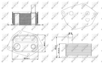Радіатор охолодження мастила NRF 31298