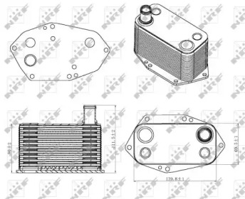 Радиатор охлаждения смазочного масла NRF 31307