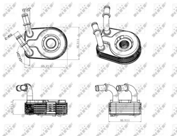 Радіатор масляний Fiat Doblo 1.9 JTD 01- (теплообмінник) NRF 31321