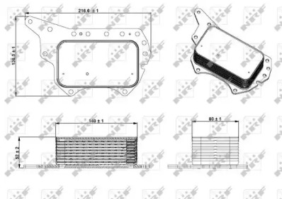 Радиатор охлаждения смазочного масла NRF 31337