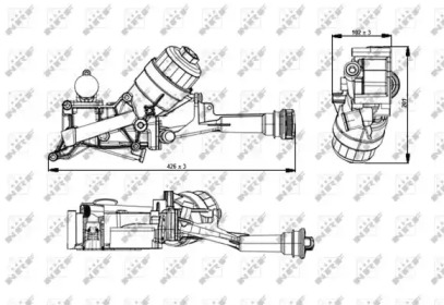 Корпус фільтра масляного Fiat Fiorino 1.3 D/JTD Multijet 07- (+ фільтр) NRF 31349