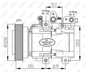 Компресор кондиціонера NRF 32204