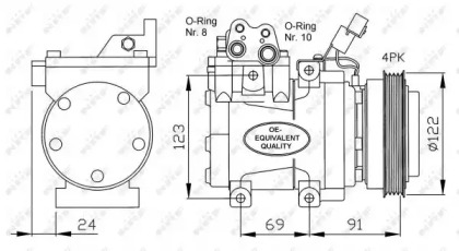 Компресор кондиціонера NRF 32205